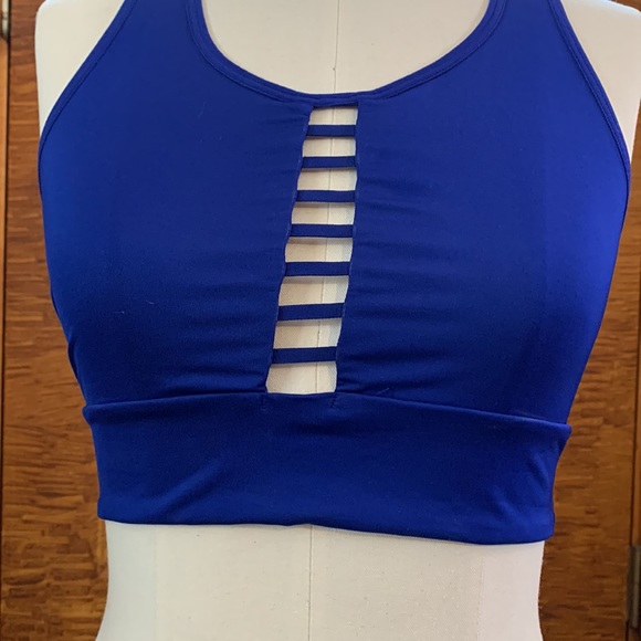 Victoria’s Secret Victoria Sport | Blue Braided Middle Support Racerback Bra - Picture 9 of 10